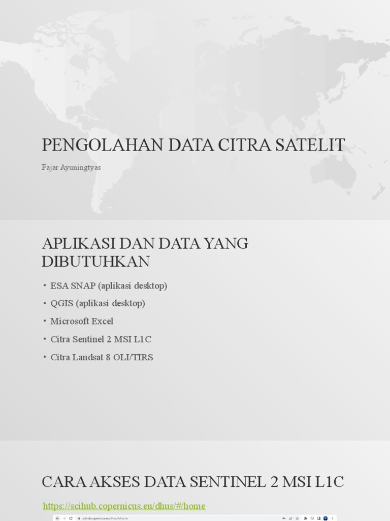 Panduan Download dan Pengolahan Citra Sentinel-2 | PDF | Metode & Bahan ...