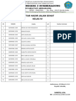 Daftar Hadir Jalan Sehat