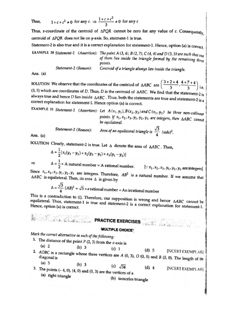 Coordinate Geometry Class 10 | PDF