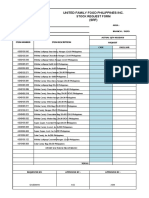 United Family Food Philippines Inc. (SRF) : Stock Request Form