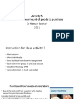 Class Activity 5 Calculate The Amount of Goods To Purchase and Cost