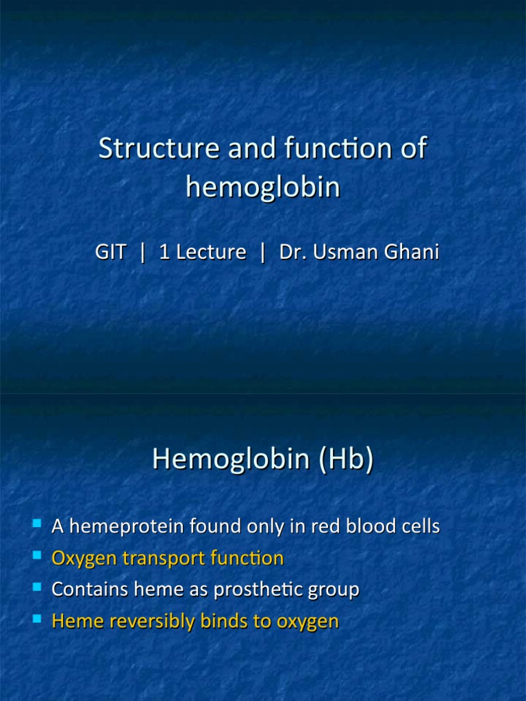 Hemoglobin Pdf Files – Hemoglobin : structure, function, evolution, and ...