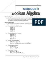 Module 3 - Boolean Algrebra