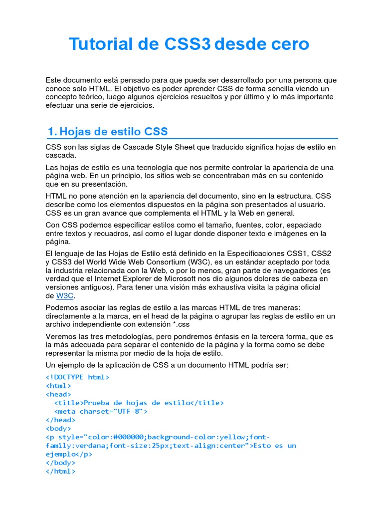 03 Tutorial de CSS3 Desde Cero | PDF