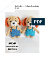 PDF Croche de Cachorro Fofinho Receita de Amigurumi Gratis