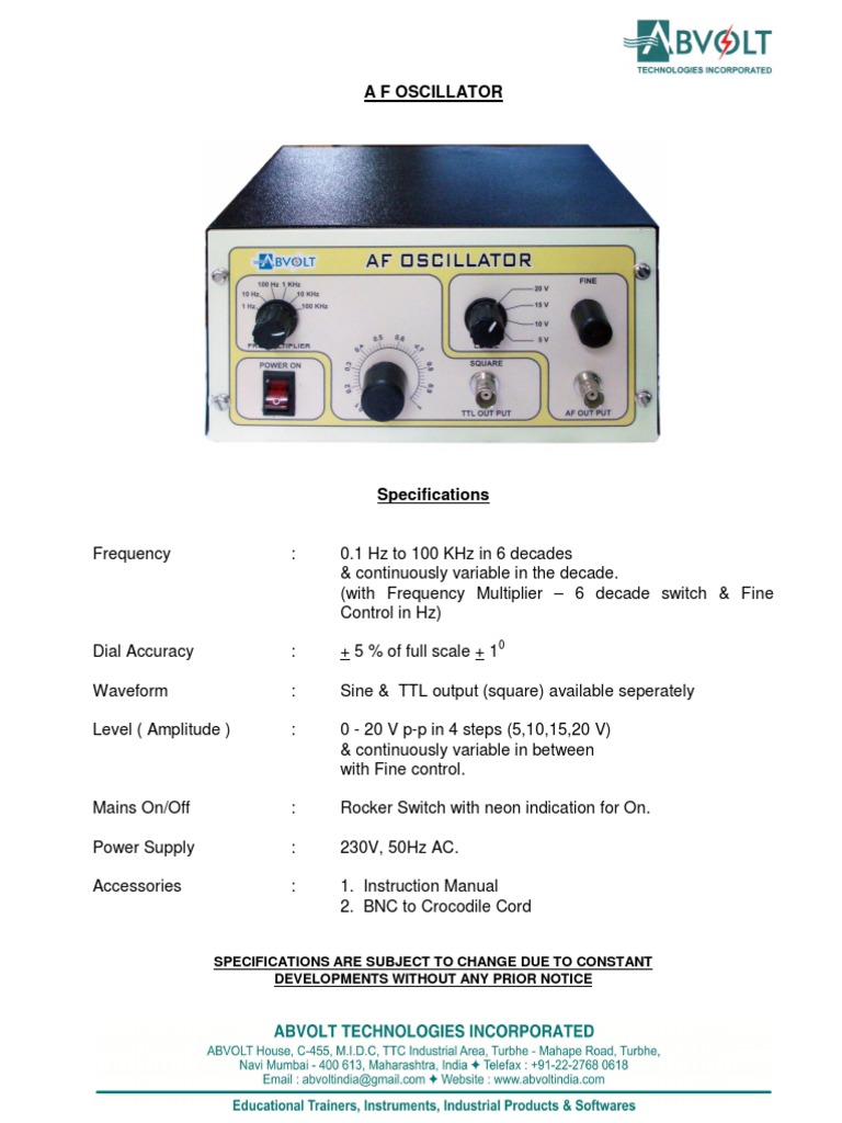 AF Oscillator PDF