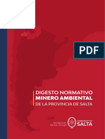 Digesto Minero Ambiental Provincia de Salta