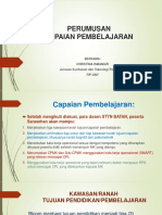 Perumusan Tujuan Pembelajaran (CPMK) - STTN Batan-1