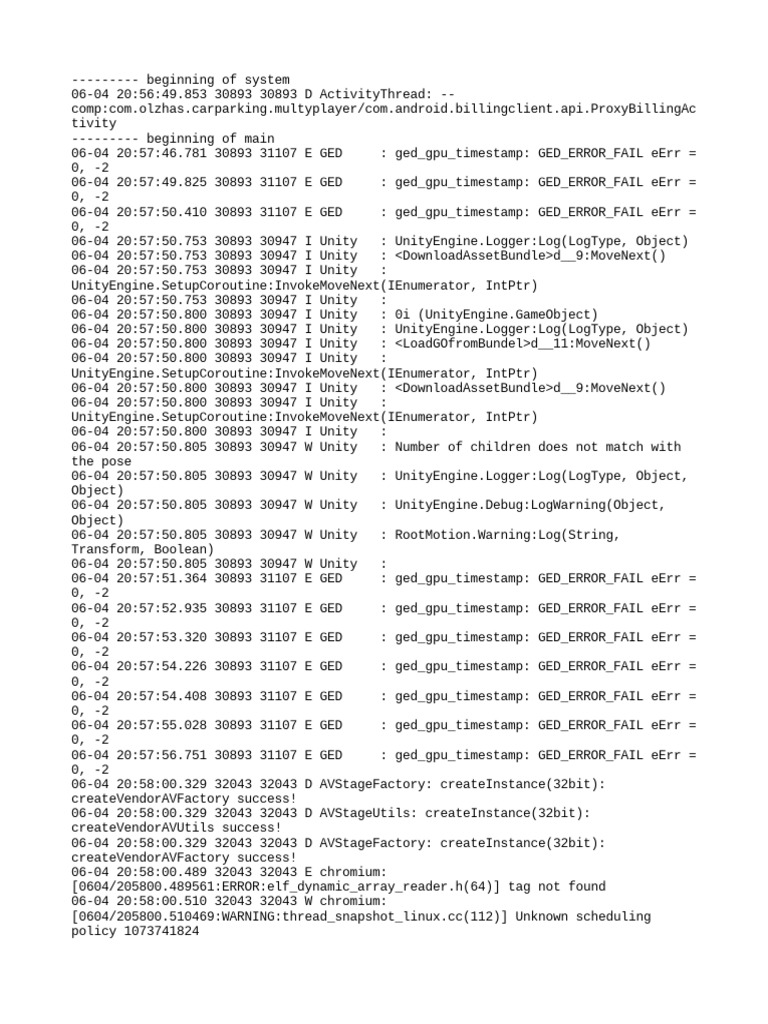 GPU Error Logs and Debugging Insights | PDF | Operating System ...