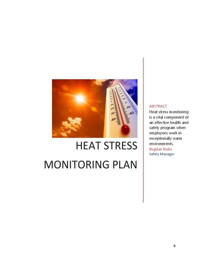 Heat Stress Monitoring Plan Overview | PDF | Hyperthermia | Hypothermia