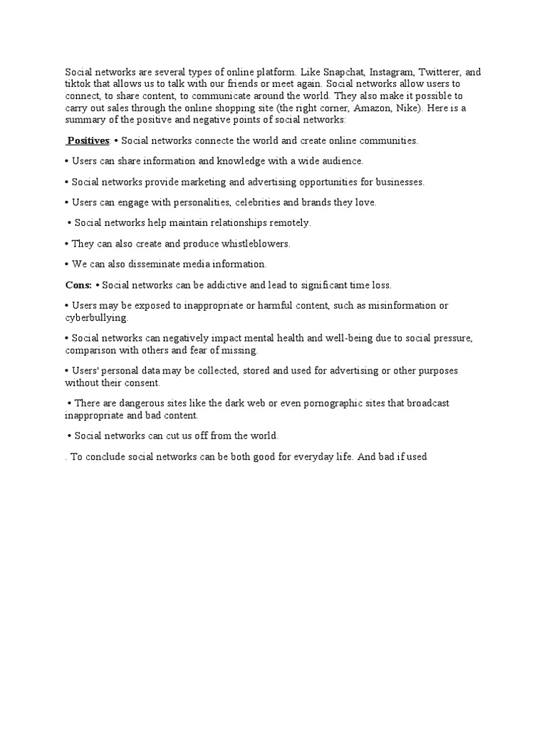 Social Media Oral Anglais Bac 2023 PDF