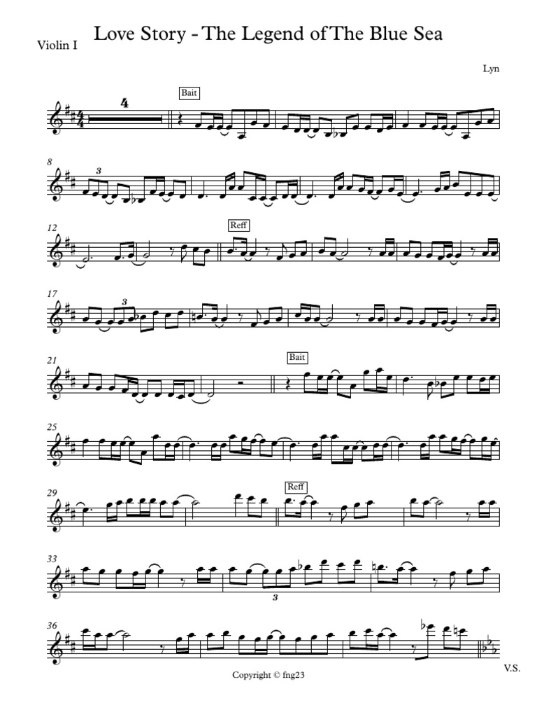 Love Story - The Legend of The Blue Sea - Violin | PDF