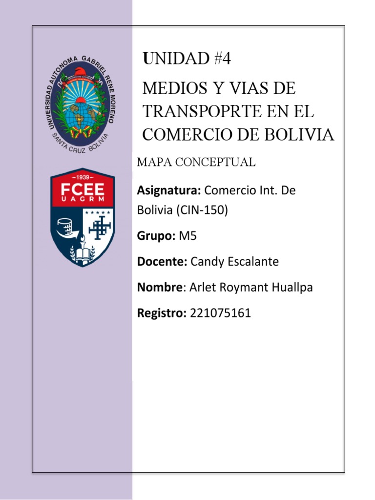 Medios y Vías de Transporte en Bolivia | PDF | Transporte | Bolivia