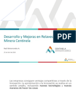 Desarrollo y Mejoras en Relaves Espesados Minera Centinela. Raúl Bahamondes a. - PDF Free Download