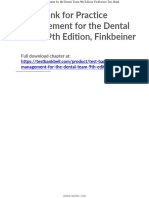 Test Bank For Practice Management For The Dental Team 9th Edition Finkbeiner