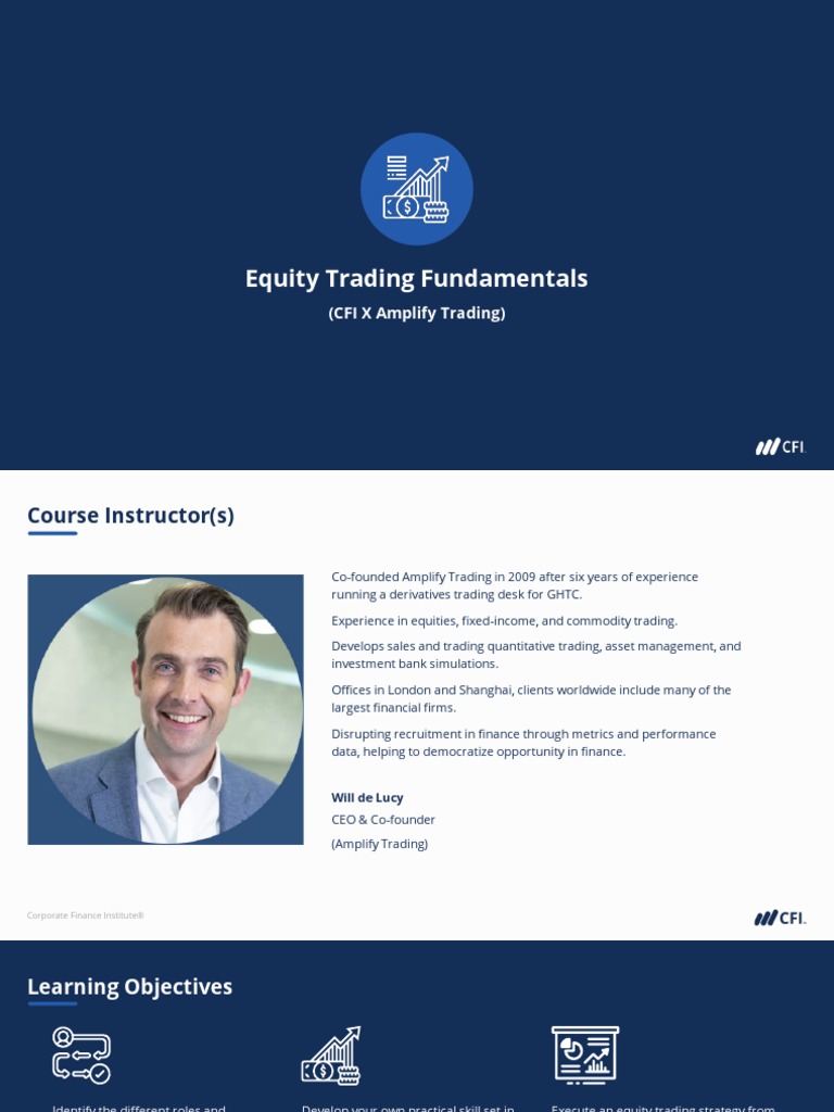 Equity Trading Fundamentals - Full Course | PDF | Stocks | Investment ...