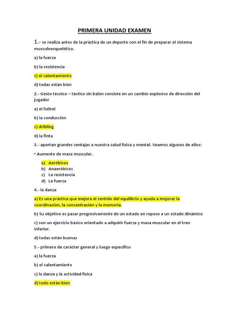Examen Corregido 1ra Unidad | PDF