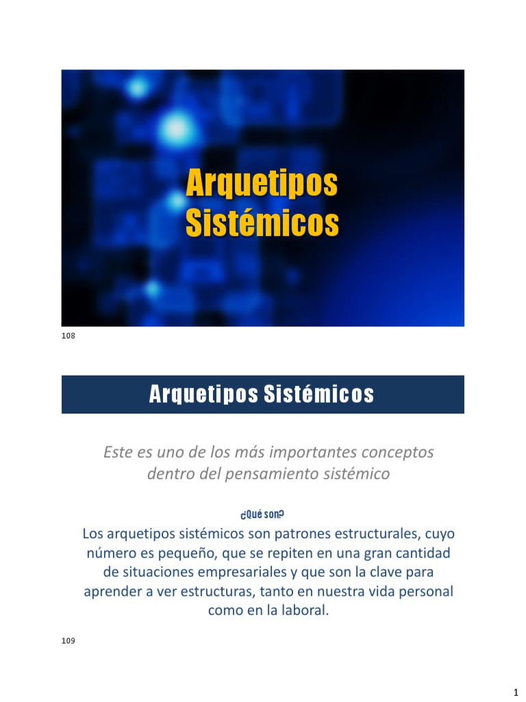 4 Arquetipos Sistémicos PDF