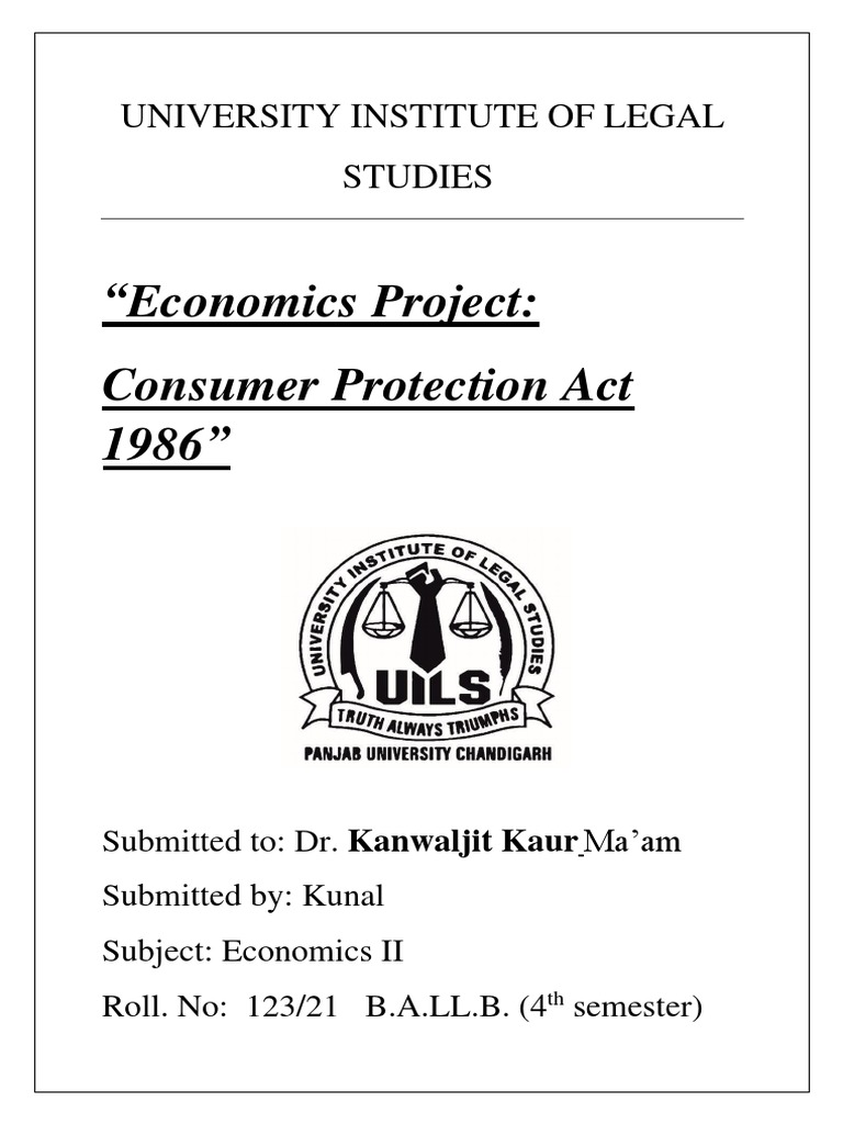 Consumer Protection Act Project | PDF