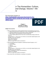 Test Bank For The Humanities Culture Continuity and Change Volume 1 4th Edition Sayre
