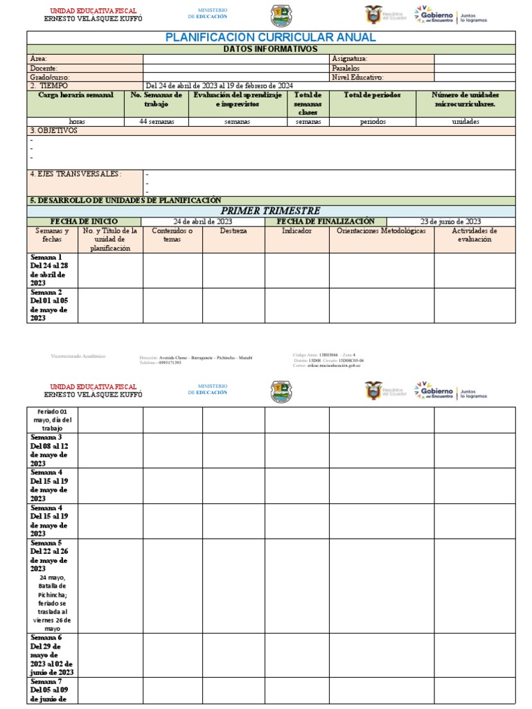 FORMATO de PCA 20232024 UEEVK (Recuperado Automáticamente) PDF