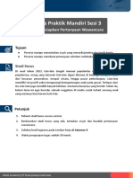 Tugas Praktik Mandiri Sesi 3: Mempersiapkan Pertanyaan Wawancara