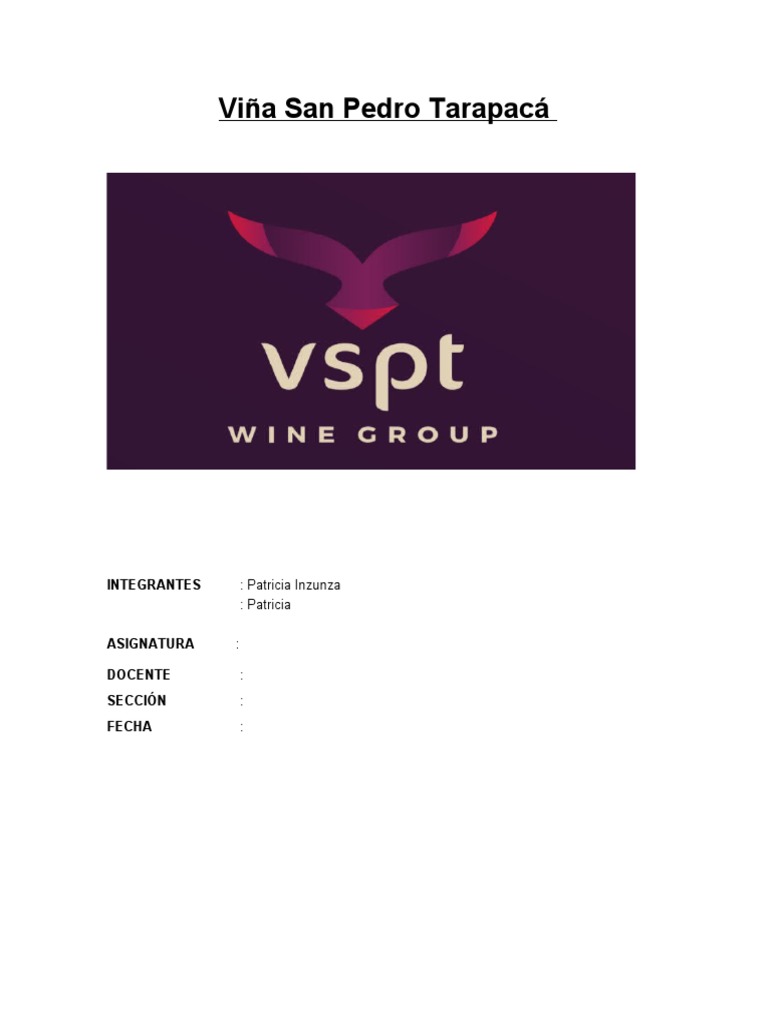 Informe Viña San Pedro Tarapacá | PDF