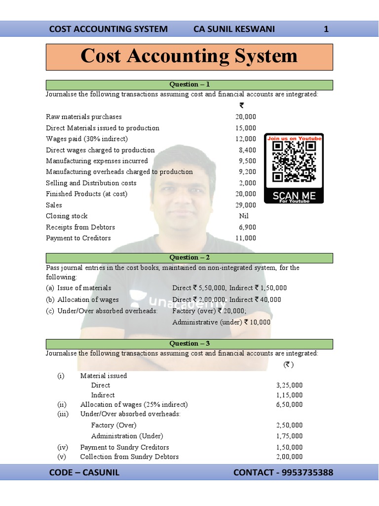 Cost Accounting System PDF