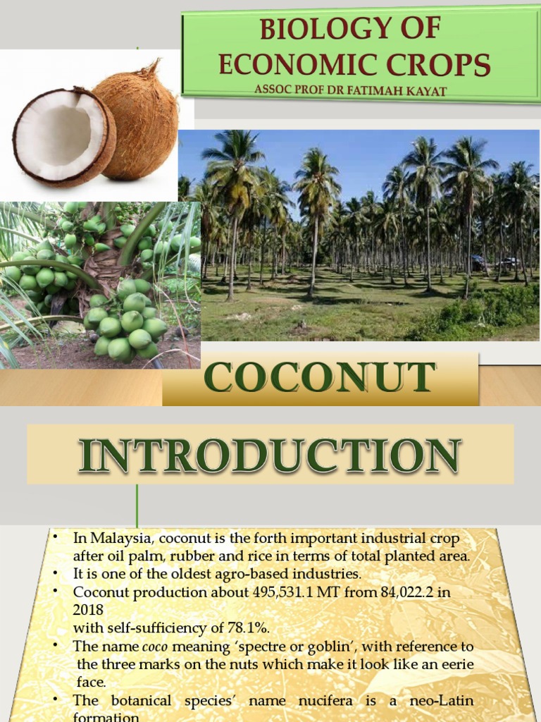Economic Role of Coconut in Malaysia | PDF | Science & Mathematics ...