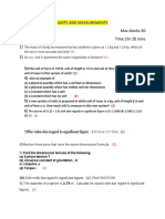 Units and Measurements