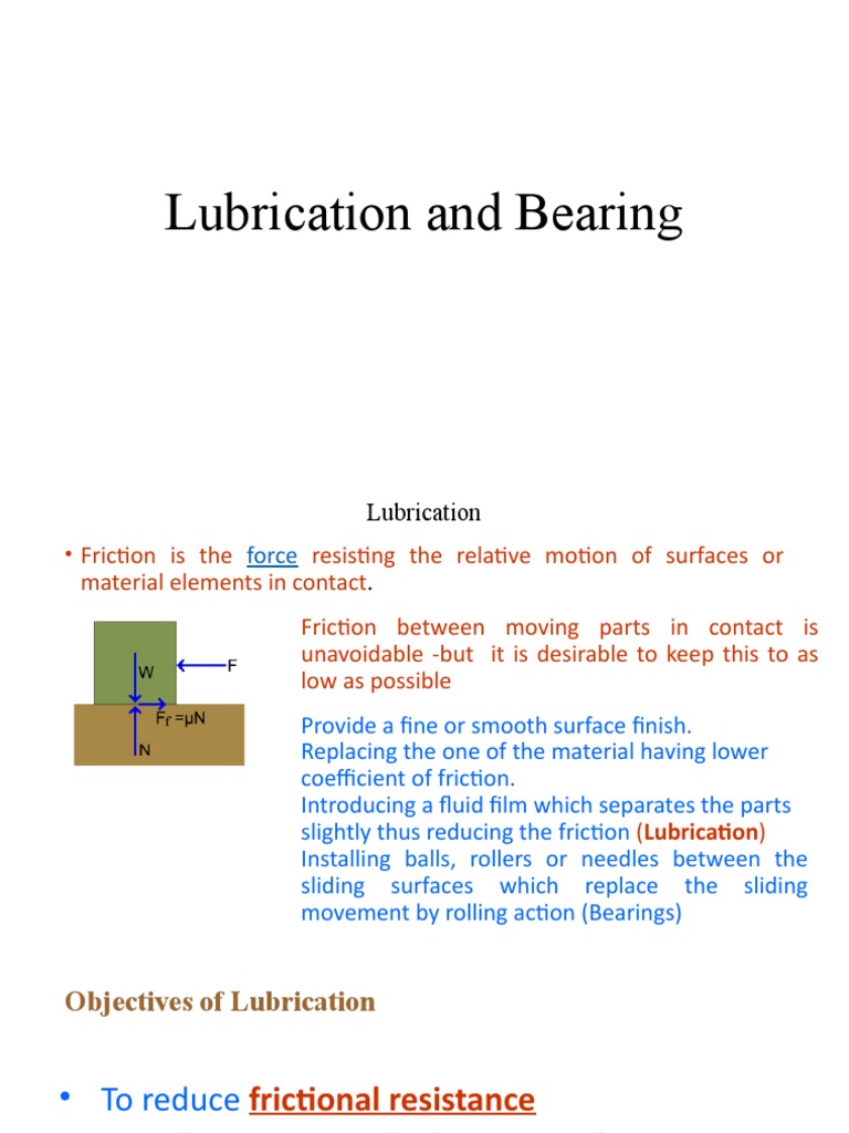 5 Lubrication and Bearing PDF Bearing (Mechanical) Lubricant