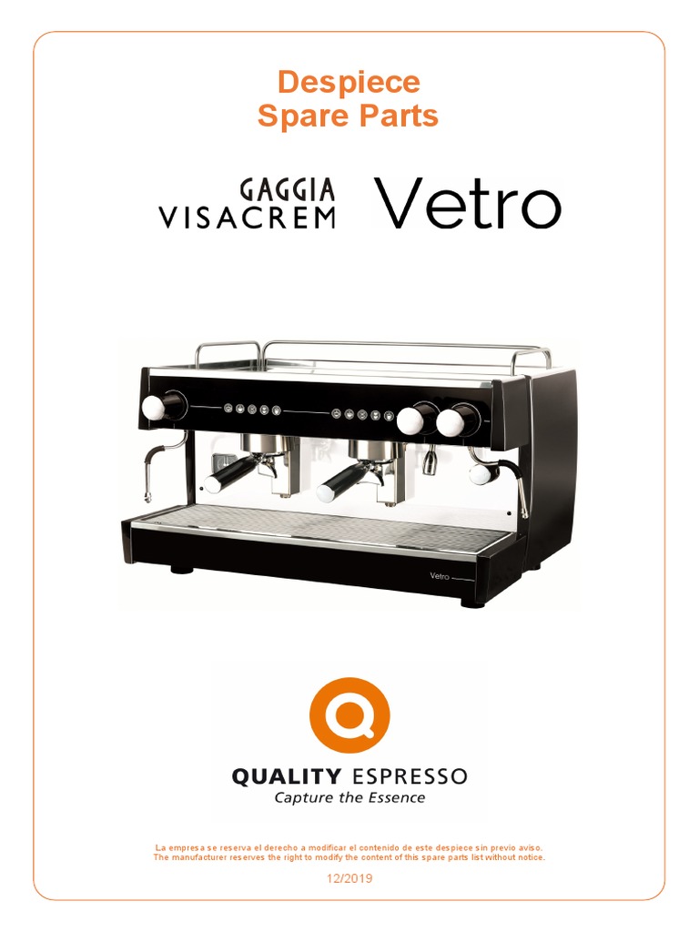 GAGGIA Vetro VISACREM Vetro | PDF | Tap (Válvula) | Bienes manufacturados