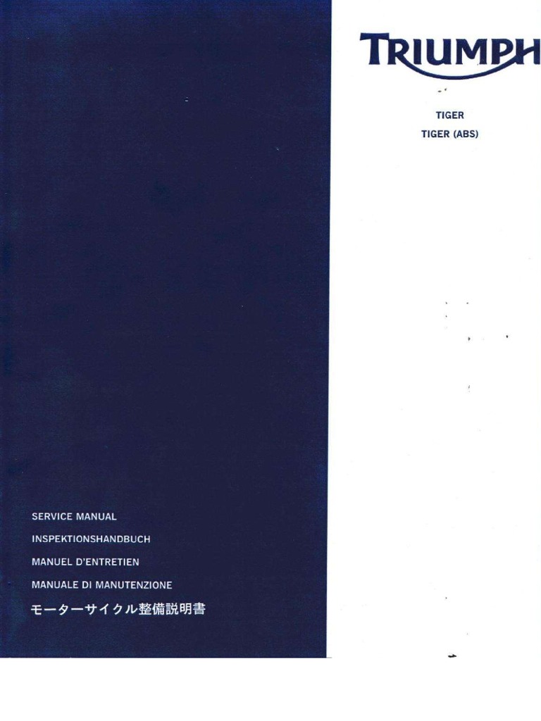 Triumph Tiger 1050 Service Manual | PDF