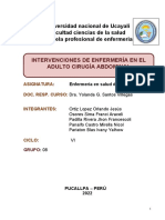 Intervenciones de Enfermería en El Adulto Cirugía Abdominal Corregido Ivany