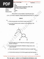 Design and Analysis of Algorithms Question Paper 2016