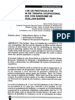 Diseño DE Un Protocolo DE Intervencion DE Terapia EN Niños CON Sindrome DE Guillain-Barre
