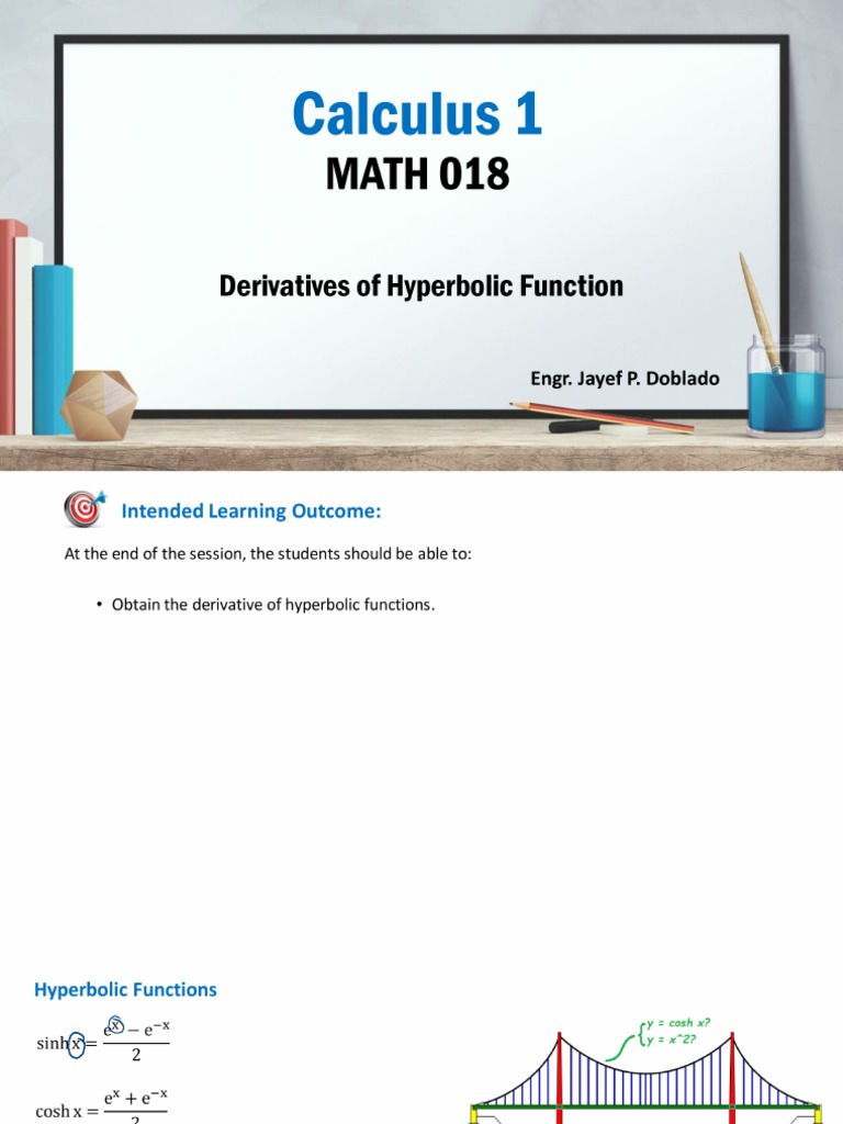 Derivatives Of Hyperbolic And Inverse Hyperbolic Functions