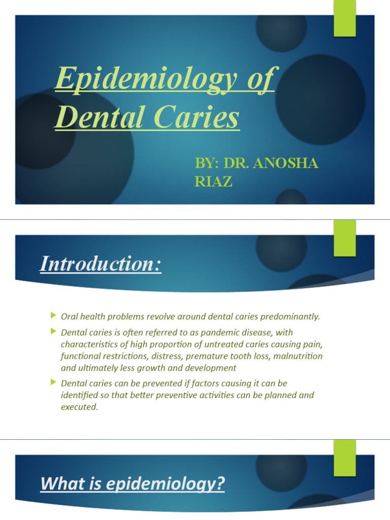 Epidemiology of Dental Caries PDF