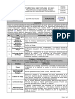 PL01 GRI. Politica de Gestion Del Riesgo PDF