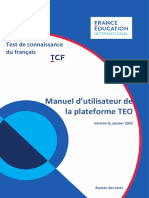 Plateforme TEO - Manuel Utilisateur