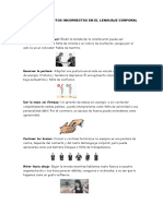 Posturas y Gestos Incorrectos en El Lenguaje Corporal