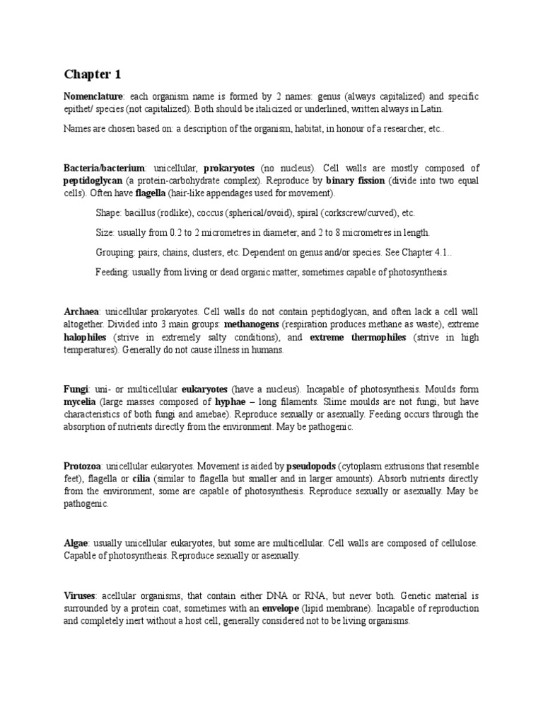 Summary of Concepts PDF Plasmid Sterilization (Microbiology)