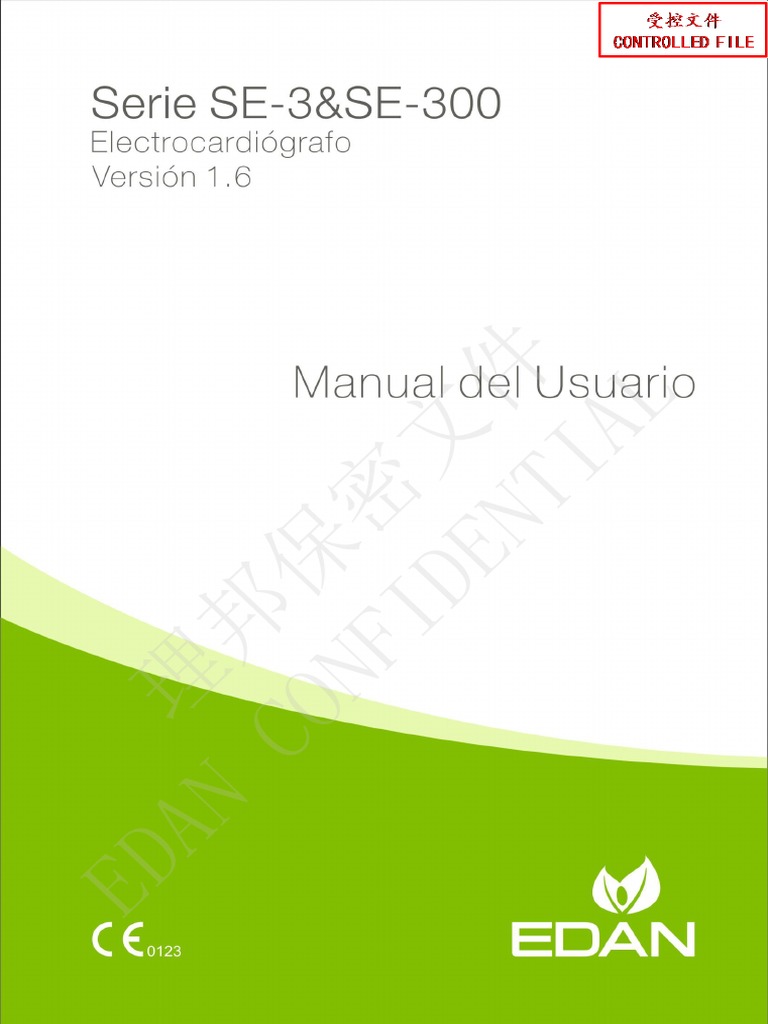 Manual Electrocardiografo Edan | PDF