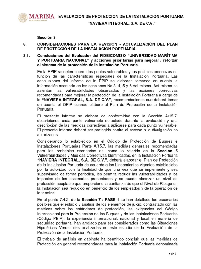 Evaluación de Protección Naviera Integral | PDF | Negocios | Informática