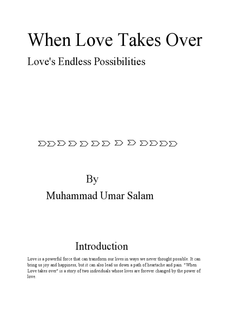 When Love Takes Over PDF Wedding Love