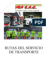 Rutas Del Servicio de Transporte - Mayra