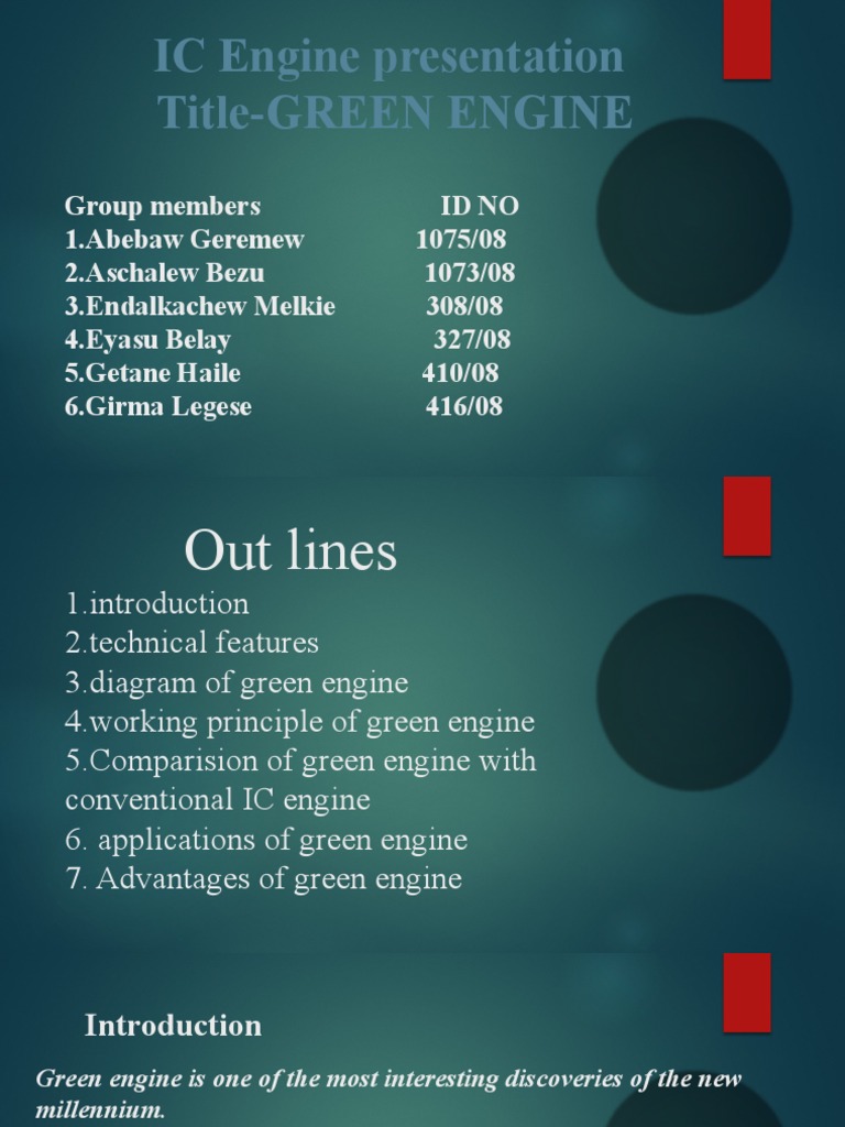 Green Engine | PDF