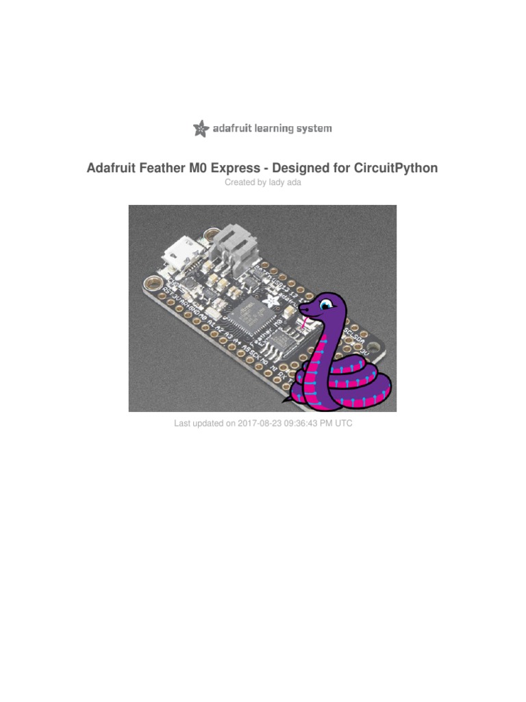 Adafruit Feather m0 Express Designed For Circuit Python Circuitpython