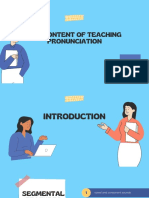 The Content of Teaching Pronunciation