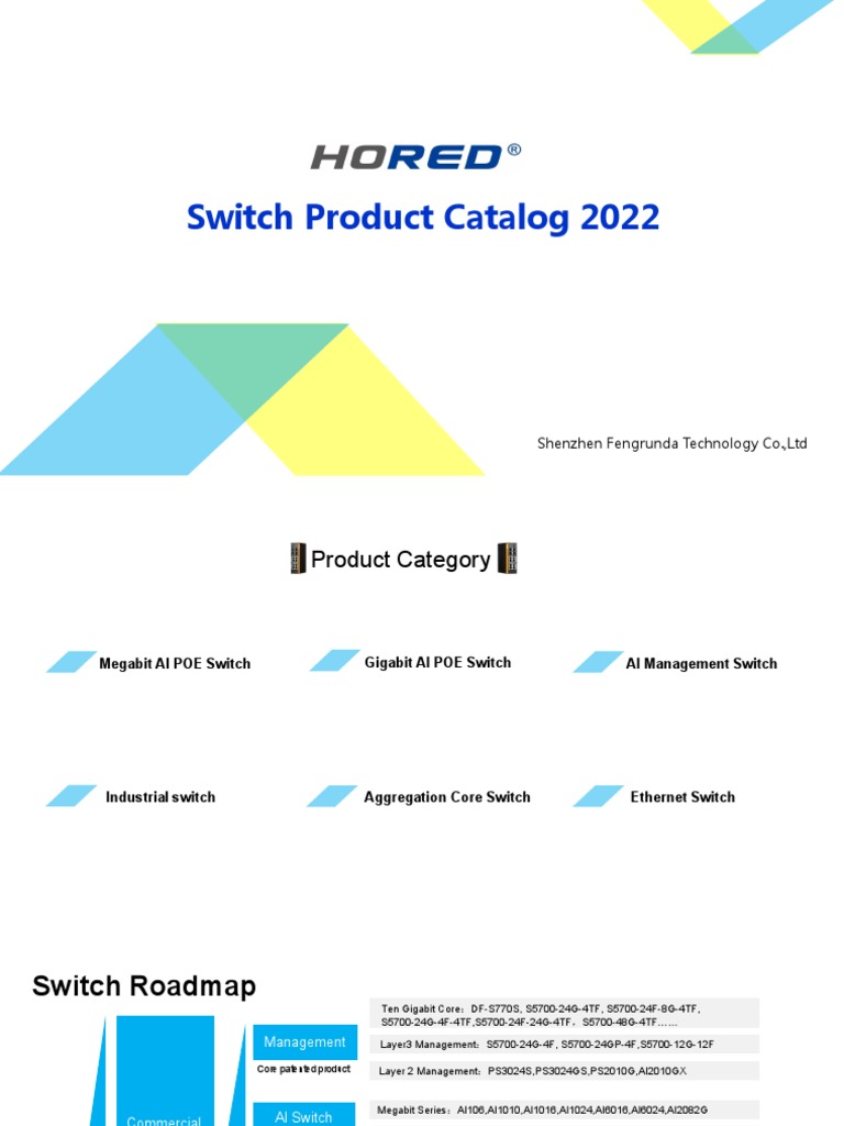 Hored AI POE Switch Product Catalog | PDF | Network Switch | Computer ...